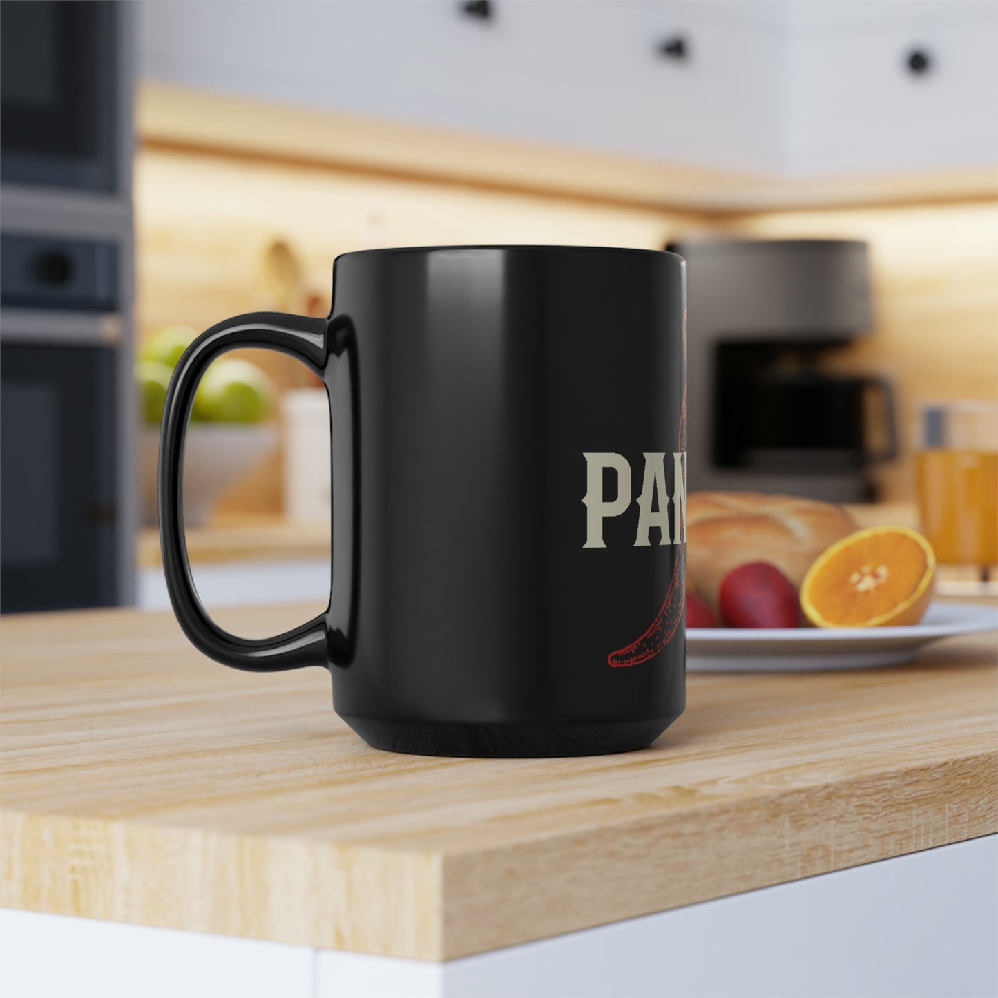 Black Mug, 15oz, Logo