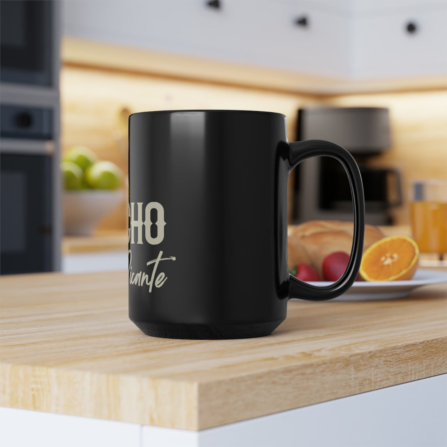 Black Mug, 15oz, Logo